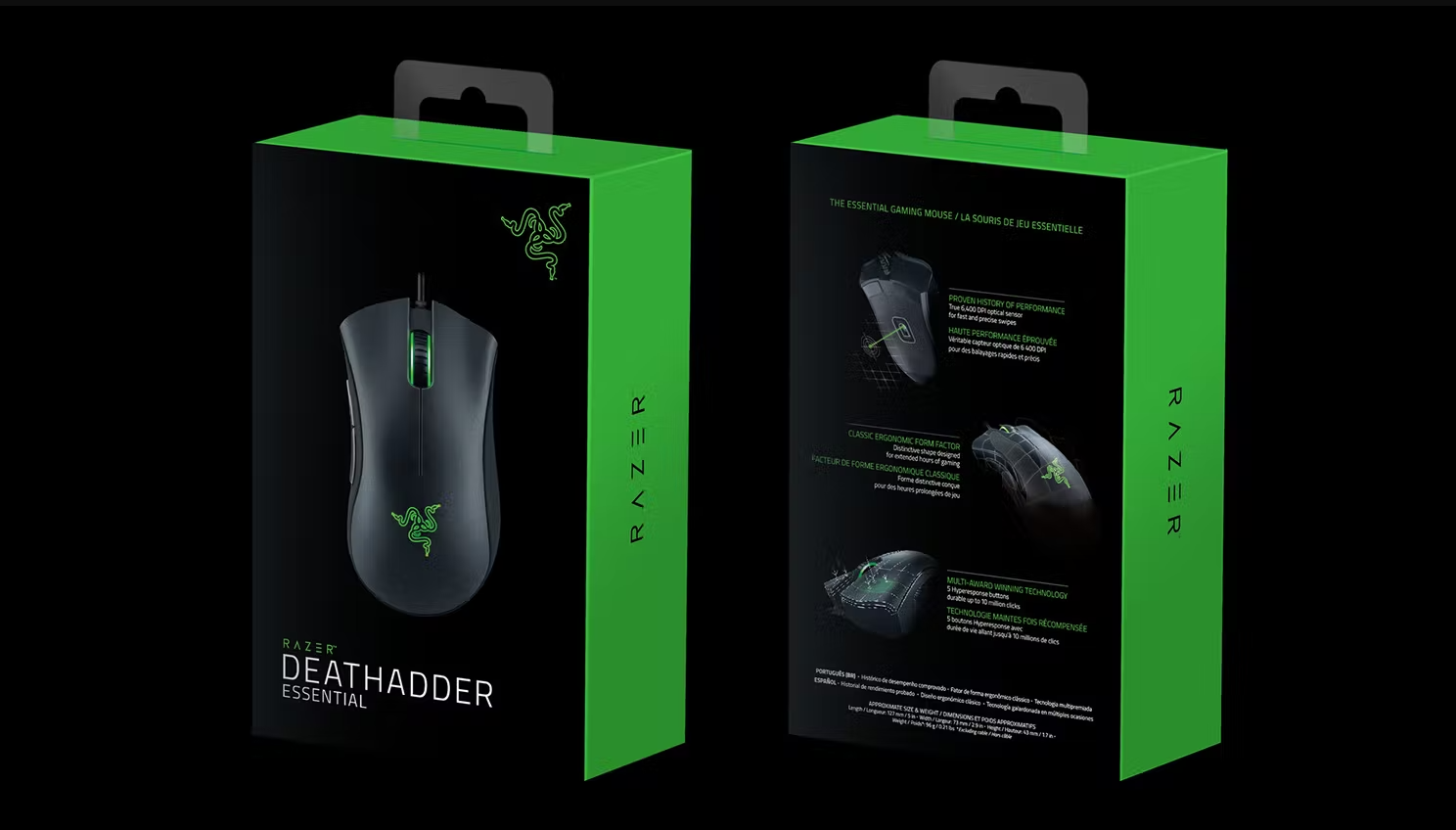 RAZER Souris gaming Deathadder Essential Black (RZ01-03850100-R3M1